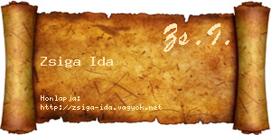 Zsiga Ida névjegykártya